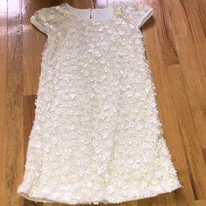 Gold and white flower dress